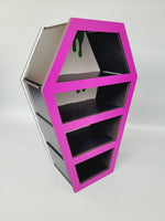 Purple / White / Green Drips Coffin Display