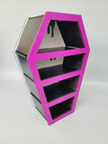 Purple / White / Green Drips Coffin Display
