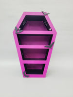 Purple Bat Coffin Display
