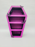 Purple Bat Coffin Display