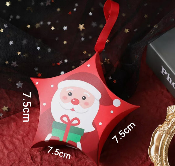 1007 Santa present Star Box - Includes Ribbon