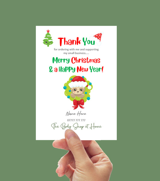 #1039 - Christmas Thank You Card The Body Shop - A6