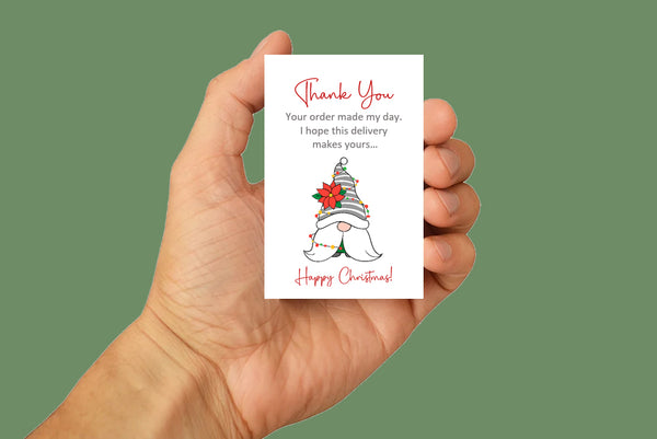 #1044 - Christmas Thank You Cards x 10