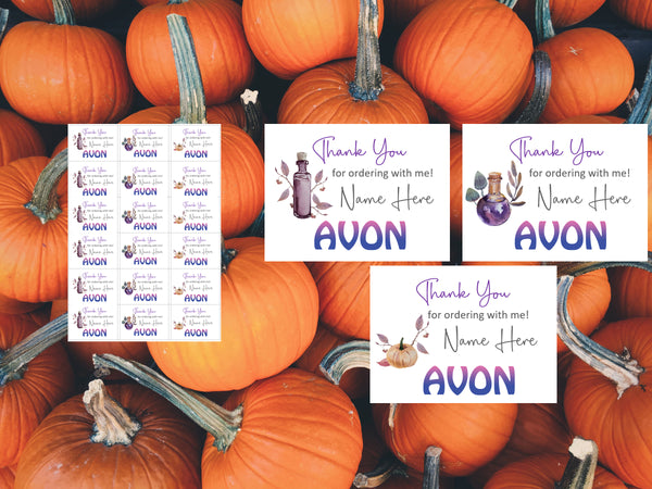 #1069 - Avon Thank You labels x 18 - Halloween