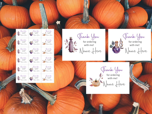 #1070 - Thank You labels x 18 - Halloween