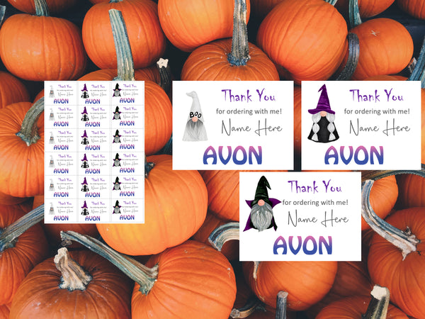#1071 - Avon Thank You labels x 18 - Halloween