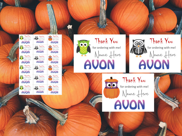 #1073 - Avon Thank You labels x 18 - Halloween