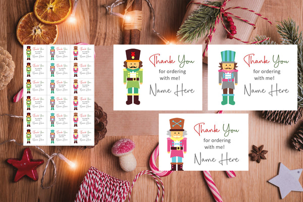 #1079 - Thank You labels x 18 - Christmas