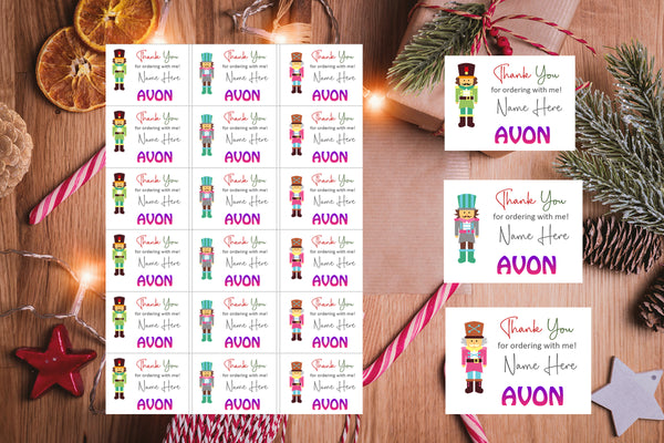 #1080 - Avon Thank You labels x 18 - Christmas