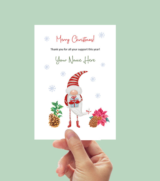 #1208 - Christmas Thank You Card - A6