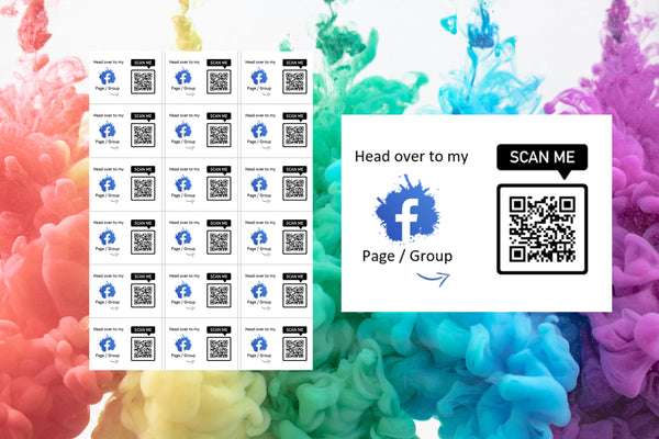 #1305 - Facebook QR Labels x 18