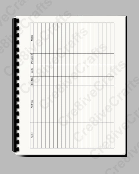 #1319- Customer Order Book Design 2 - A4