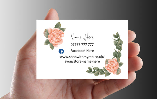 #1573 - Double Sided Avon Business Card - Downloadable File - Print at home