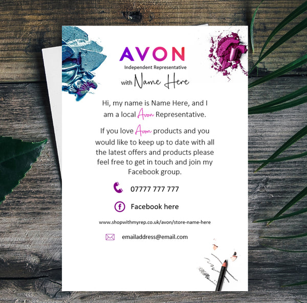 #1593 - Avon Canvassing Cards - A5