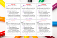 #1598 - A4 Availability slips x 6 per sheet - Digital File - Print at home - PDF