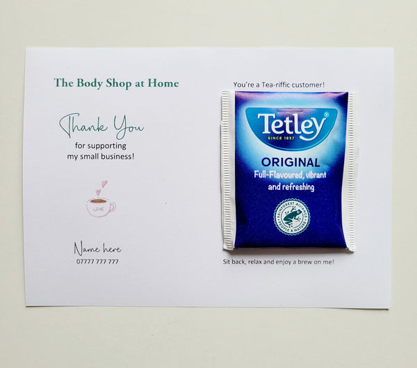 #1482 - The Body Shop at Home -  Thank You - Tea Bag card