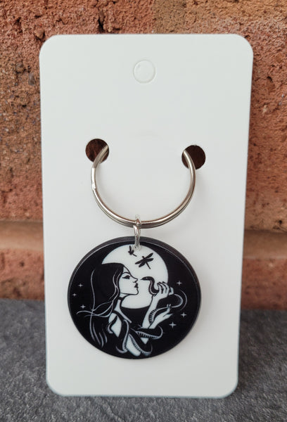 #8039 - Keyring - Moon & Snake Lady