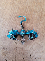 #8050 - Brooche - Turquoise & Black