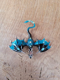 #8050 - Brooche - Turquoise & Black