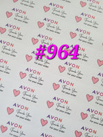 #964 - 40 x Avon Thank You labels