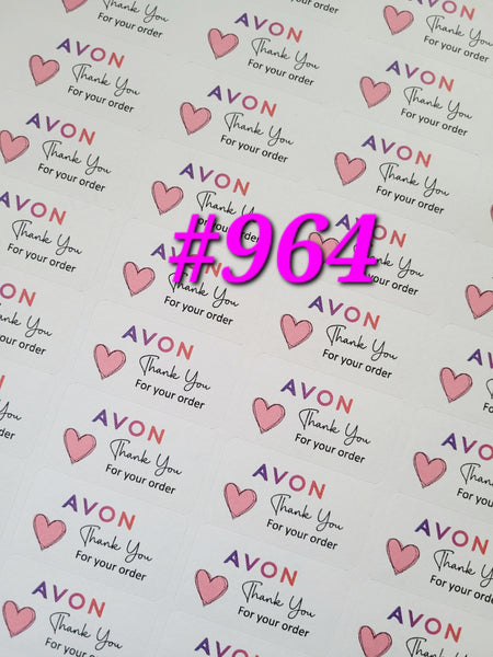 #964 - 40 x Avon Thank You labels