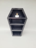 #5029 - Coffin Display Shelves - Black with skulls