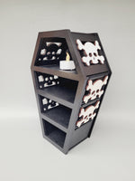 #5029 - Coffin Display Shelves - Black with skulls