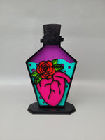 #5048 - Heart in a Bottle - Purple / Teal
