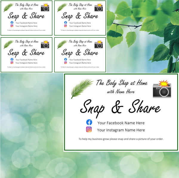 #1603 - The Body Shop at Home - A4 Snap & Share PDF Downloadable file