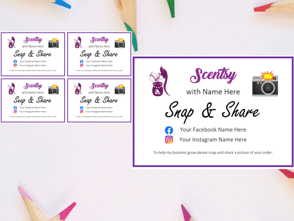 #673 - SCENTSY - Snap & Share x 4 Uncut