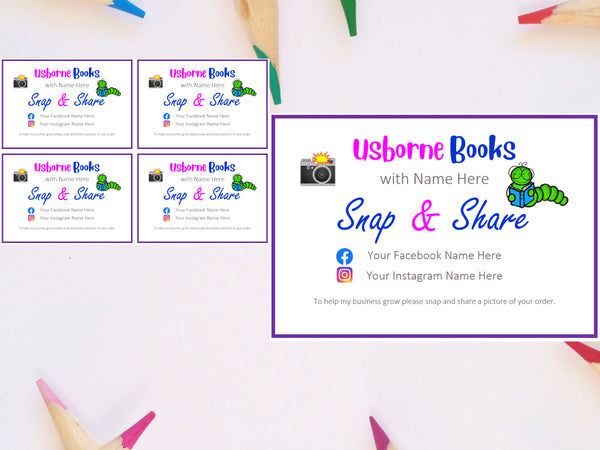 #675 - Usborne - Snap & Share x 4 Uncut