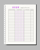 #681 - AVON - 50 page Loyalty Card Tracker book