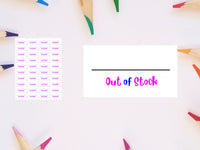 #729 - Out of Stock labels x 40