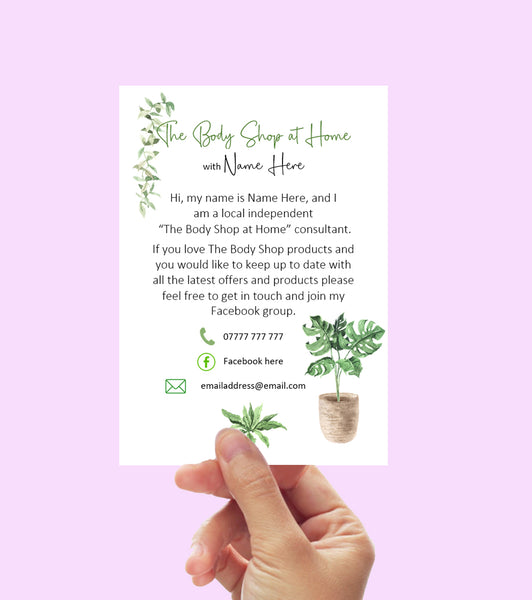 #902 - The Body Shop Canvassing Cards - A6