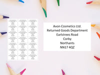 #903 - Avon Returns Address