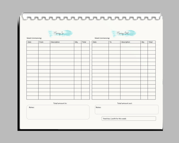 #943 - Weekly Accounts Book - 60 pages