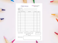 #1597 - A5 Avon order form page - Digital File - Print at home - PDF