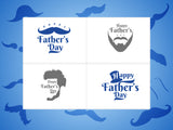 #974 - 4 x Bag labels - Father's Day