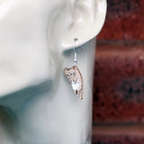 #8011 - Cat Earrings - Brown